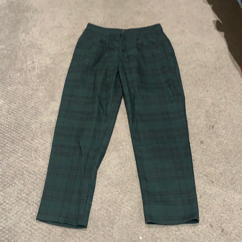 Skinny plaid pants